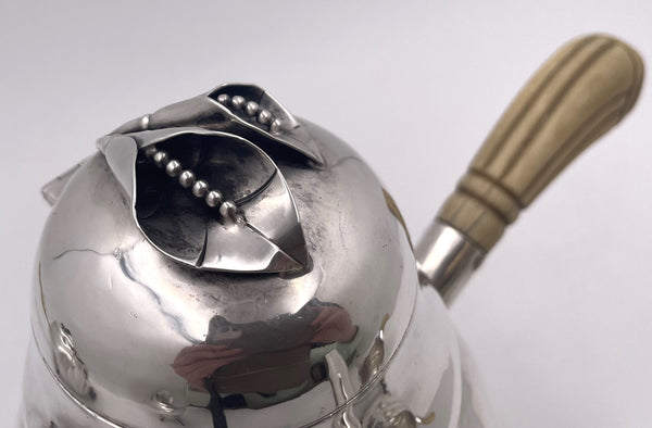 DeMatteo (?) Georg Jensen Blossom Style Sterling Silver 4-Piece Tea & Coffee Set