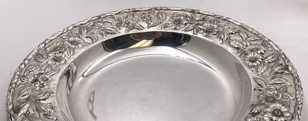 S. Kirk & Son Sterling Silver Set of 18 Chargers/ Plates in Repousse Pattern