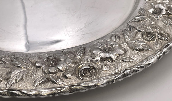 S. Kirk & Son Sterling Silver Set of 18 Chargers/ Plates in Repousse Pattern