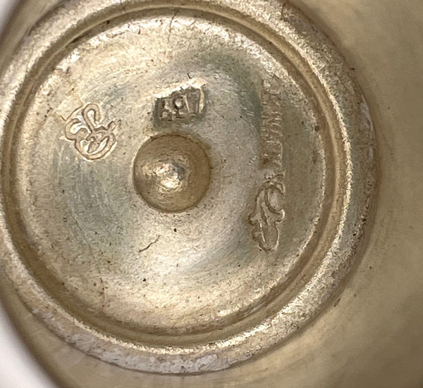 Pair of Danish Silver Candlesticks in Mid-Century Modern Style