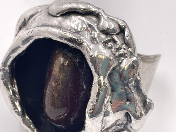 Jacob Hull Silver Ring with Stone