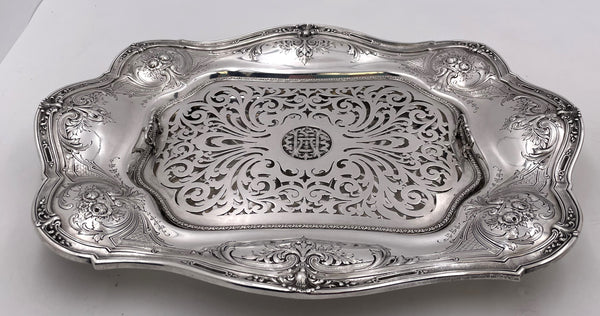 Mauser Sterling Silver Asparagus Dish in Art Nouveau Style from Late 19th Century