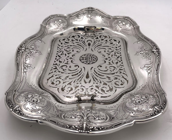Mauser Sterling Silver Asparagus Dish in Art Nouveau Style from Late 19th Century