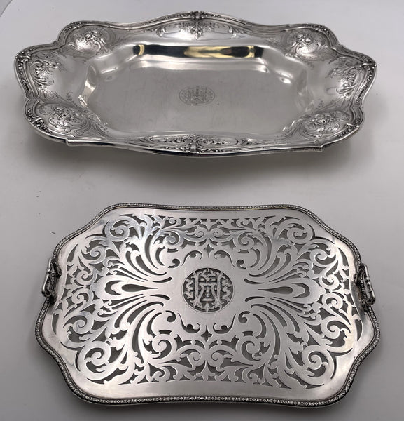 Mauser Sterling Silver Asparagus Dish in Art Nouveau Style from Late 19th Century