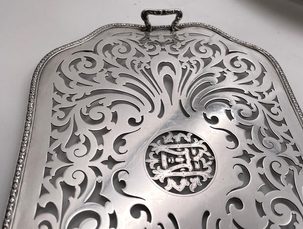 Mauser Sterling Silver Asparagus Dish in Art Nouveau Style from Late 19th Century