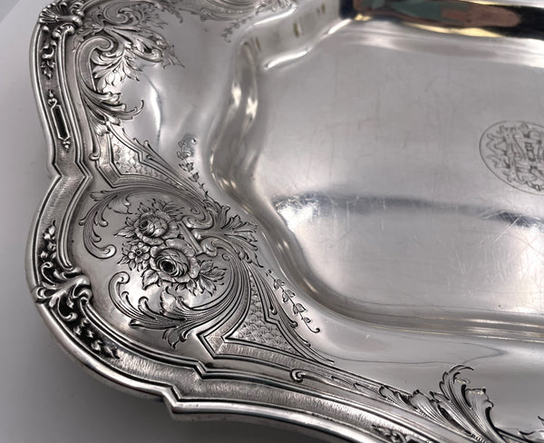 Mauser Sterling Silver Asparagus Dish in Art Nouveau Style from Late 19th Century