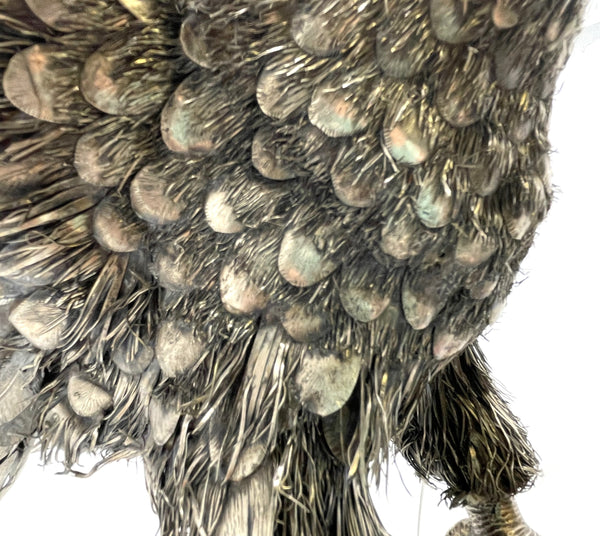 Rare Gianmaria Buccellati Monumental Sterling Silver Eagle Sculpture on Jasper Rock