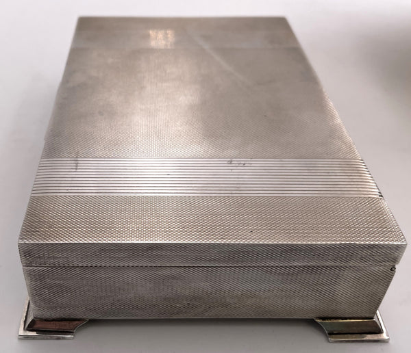 Harman English Sterling Silver Humidor Cigar Box from 1957
