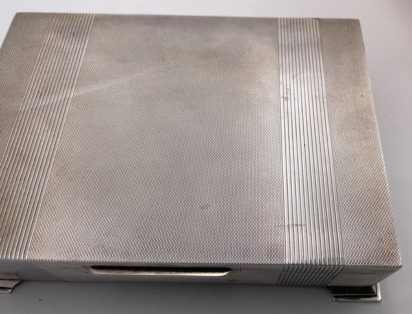 Harman English Sterling Silver Humidor Cigar Box from 1957