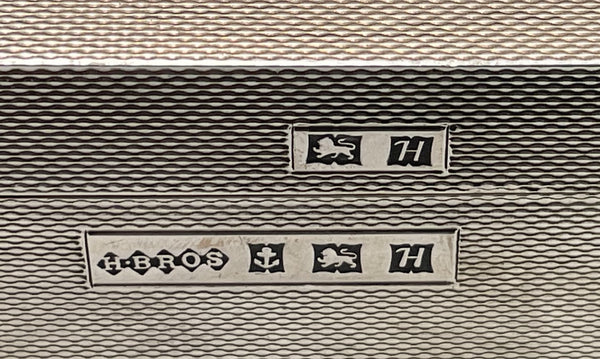 Harman English Sterling Silver Humidor Cigar Box from 1957