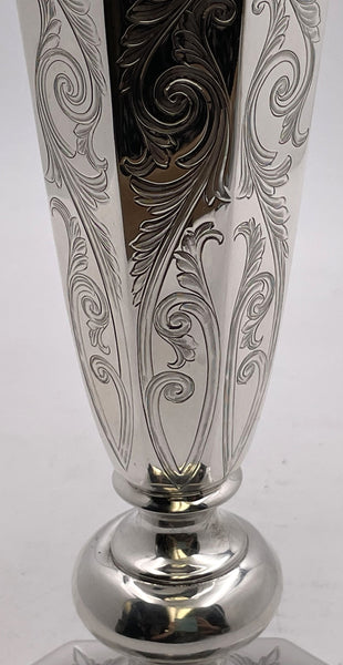 Gorham Tall Sterling Silver Vase from Late 19th Century