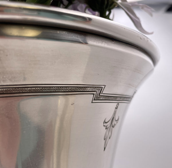 Black, Starr & Frost Sterling Silver Trumpet Vase