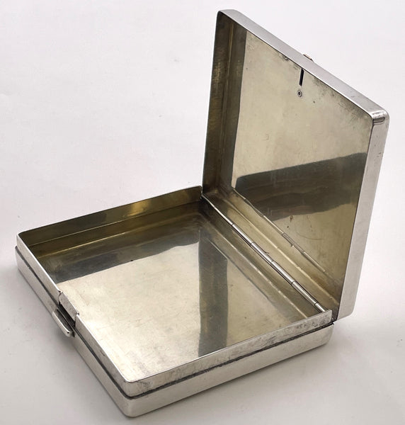 Tiffany & Co. Gold, Sapphire & Sterling Silver Table Box in Art Deco Style