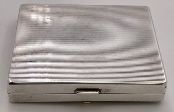Tiffany & Co. Gold, Sapphire & Sterling Silver Compact in Art Deco Style with Mirror