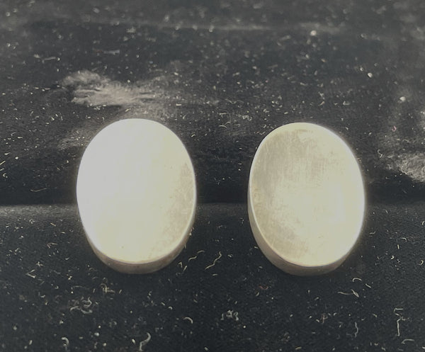 Pair of Mexican Sterling Silver Earrings in Mid-Century Modern Style