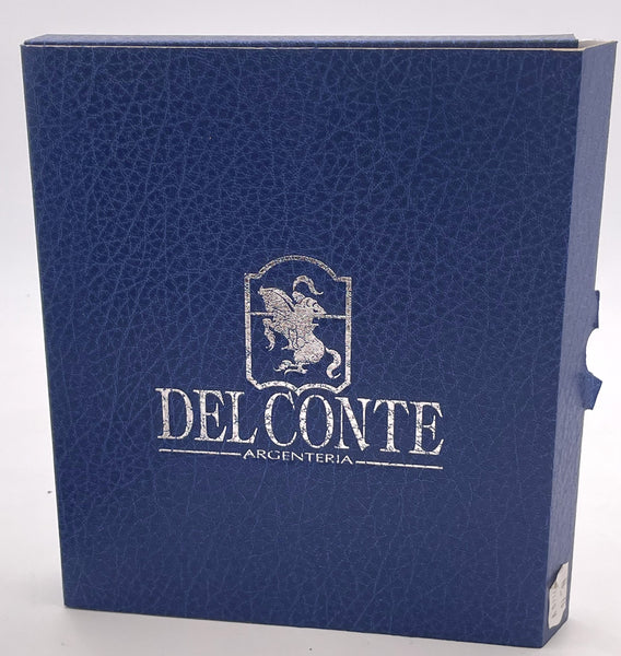 Del Conte Italian Sterling Silver Picture Frame in Mid-Century Modern Style