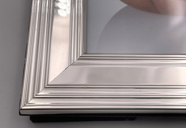Del Conte Sterling Silver Picture Frame in Mid-Century Modern Style