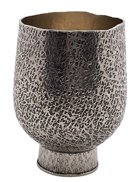 Brandom Unique Sterling Silver Handmade Large Kiddush Cup