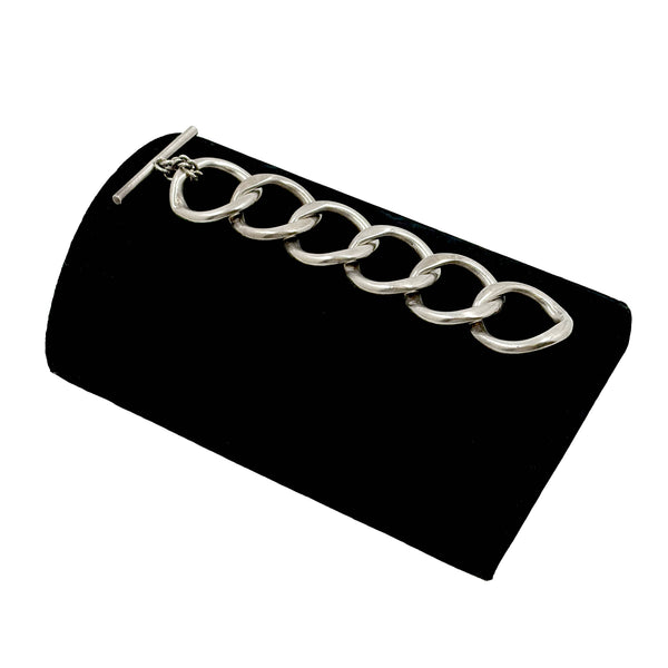 High-Quality Silver Bracelet with Geometric Design