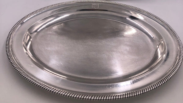 Pair of Robert Garrard I English Sterling Silver Meat Platters or Trays from 1803 (Georgian Era)