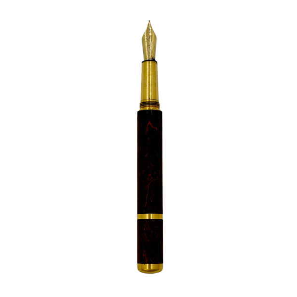 Michel Audiard "Wild Kingdom" Gilt Sterling Silver and Wood Limited Edition Fountain Pen