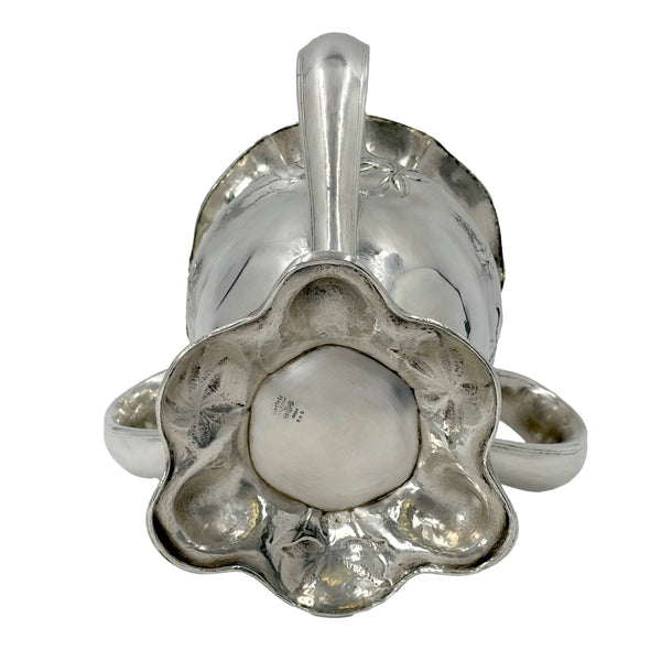 Gorham 0.9584 Silver Martelé Three-Handled Vase in Art Nouveau Style