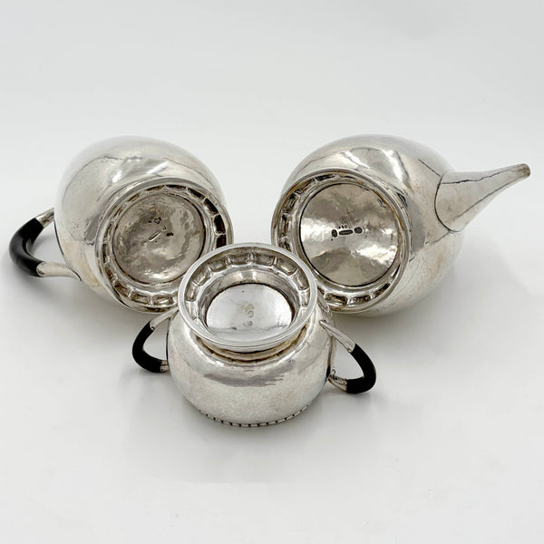 Georg Jensen Silver 3-Piece Coffee Set in Pattern #34