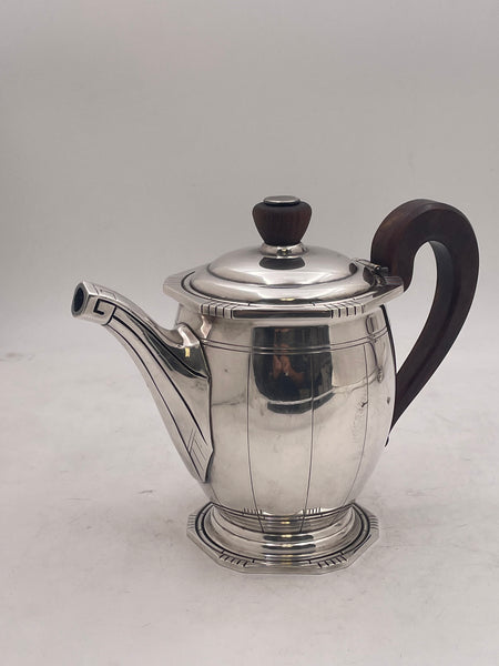 4-Piece French Silver Plate Tea / Coffee Set French in Art Deco Style