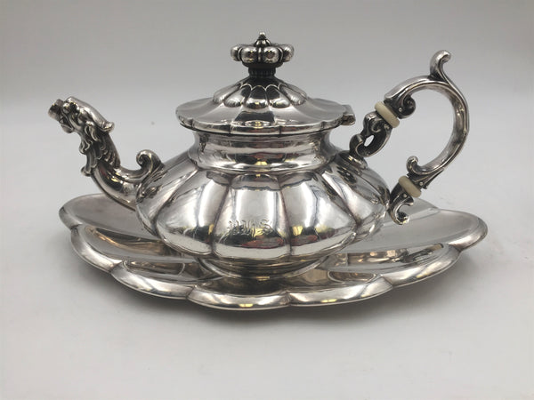 4-Piece 19th Century Continental Silver Demitasse Tea Service