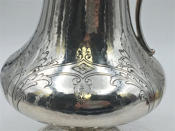 Tall Sterling Silver Ewer/ Pitcher by Lebkuecher & Co in Arts and Crafts Style