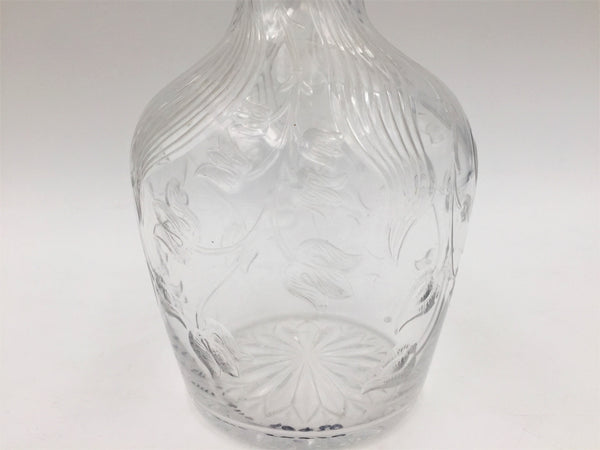 Theodore Starr Sterling Silver and Glass Wine Claret Jug in Art Nouveau Style