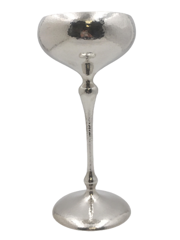 Shreve & Co. Hand Hammered Sterling Silver Goblet / Trophy in Art Deco Style