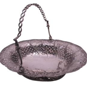 Sterling Silver Piercework Basket by Plummer from 1761