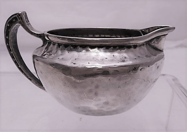 Tiffany & Co. Sterling Silver Creamer and Sugar Bowl Set in Japanesque Style