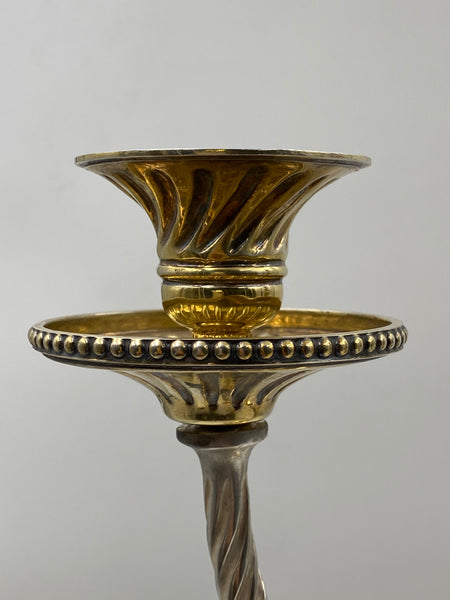 Nardi Italian Gilt Sterling Silver Candelabra