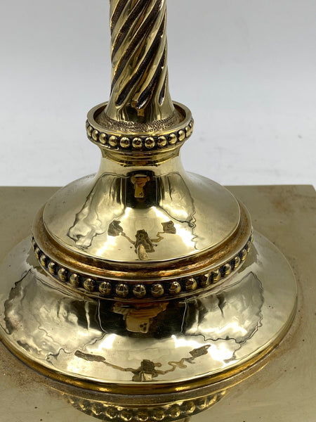 Nardi Italian Gilt Sterling Silver Candelabra