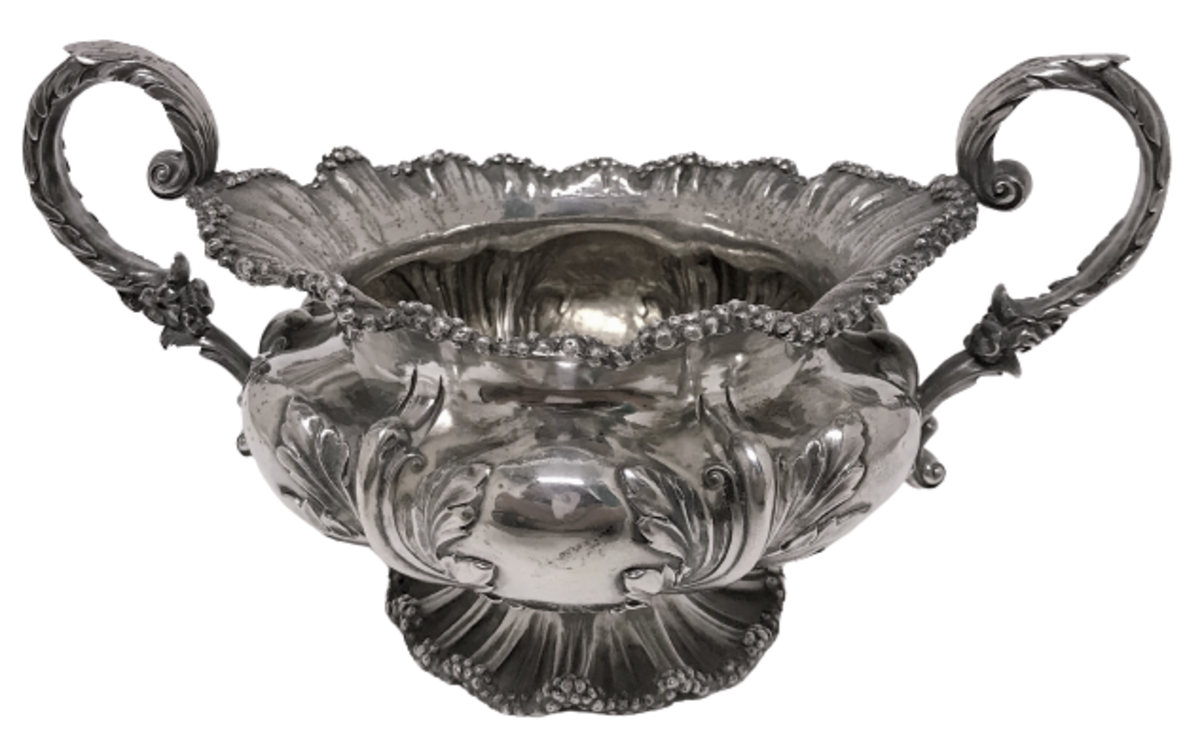 Sterling Silver Georgian Two-Handled Sugar Bowl