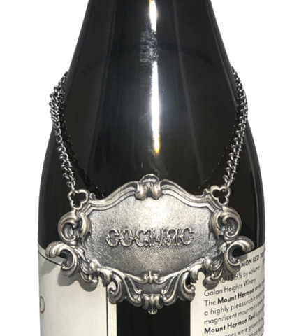 Buccellati Italian Sterling Silver Cognac Ornate Claret Bar Jug Label