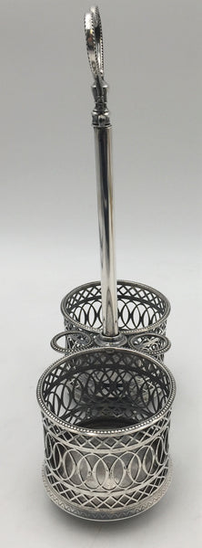 18th Century German Silver Oil and Vinegar Bottle Cruet Set