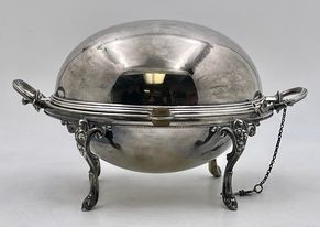 Mappin Brothers Silver Two-Handled Bacon Warmer with Beaded Rim
