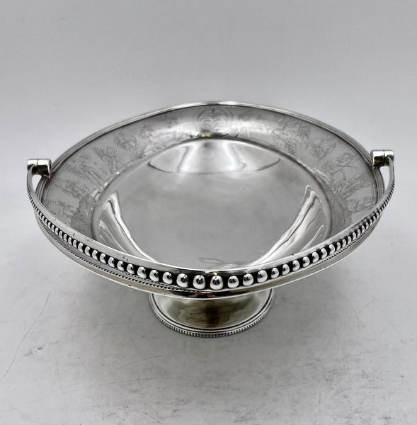 Roberts & Belk 1867 Sterling Silver Centerpiece Basket Bowl in Victorian Style