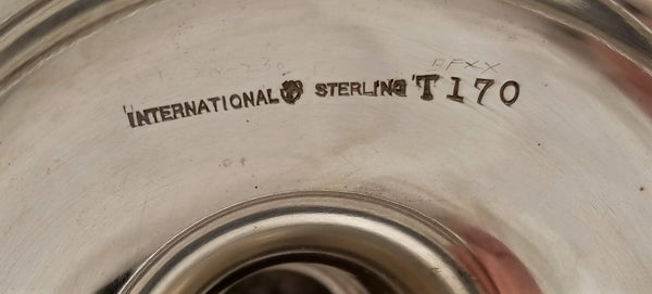 International Sterling Silver Centerpiece Dish Stand in Mid-Century Modern Jensen Style