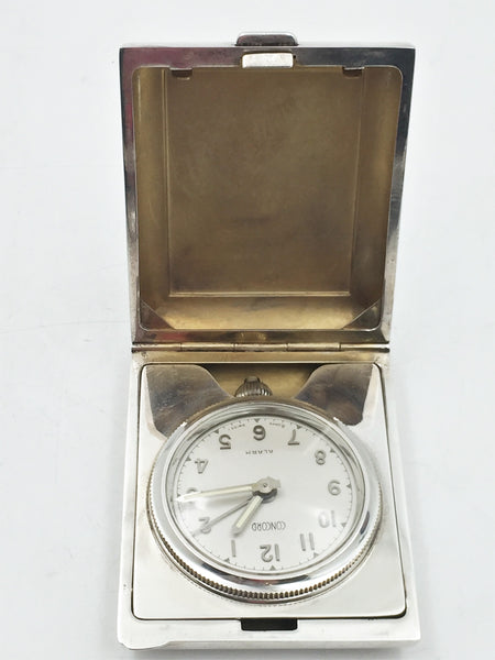 Tiffany & Co. Sterling Silver Foldable Concord Clock from 1920s