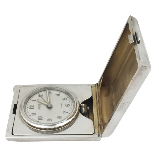 Tiffany & Co. Sterling Silver Foldable Concord Clock from 1920s