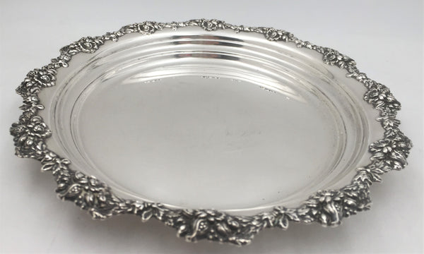 Mauser Sterling Silver Platter Centerpiece Plate in Art Nouveau Style