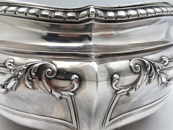 Tetard French 950 Silver Early 20th Century Centerpiece Bowl in Rococo Style
