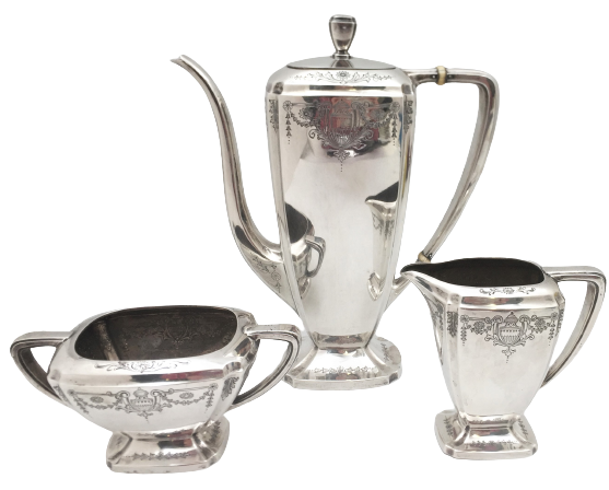Wallace Sterling Silver 3-Piece Coffee Set #8479