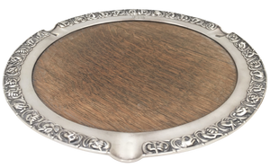 Gorham 1917 Smoking Wood and Sterling Silver Tray