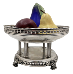 German Continental Silver Centerpiece Stand/ Footed Bowl in Neoclassical Style