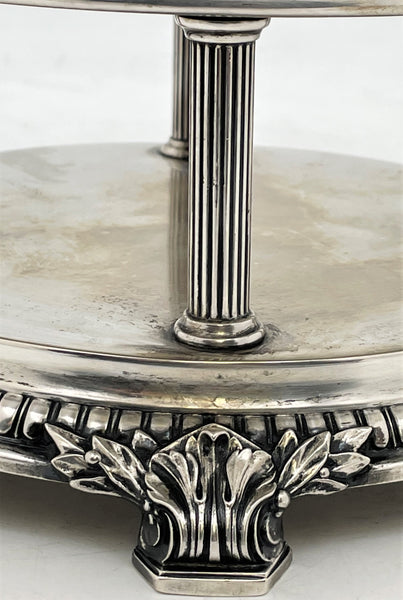 German Continental Silver Centerpiece Stand/ Footed Bowl in Neoclassical Style